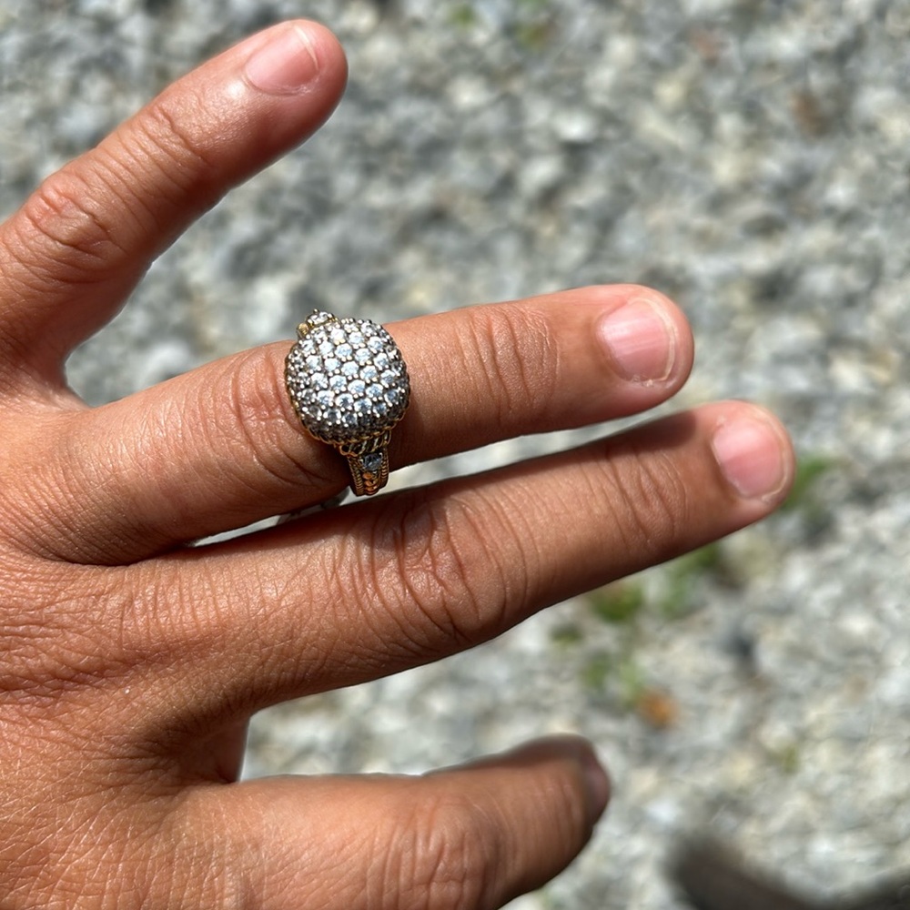 Gold Over Solid Sterling Silver Ring ( New Unused… - image 1